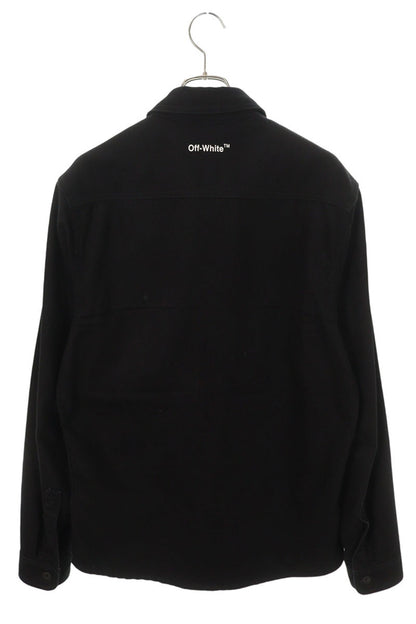 OFF-WHITE Single Arrow Denim Long Sleeve Shirt Black Size L