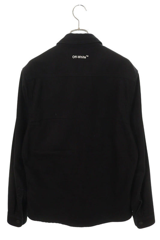OFF-WHITE Single Arrow Denim Long Sleeve Shirt Black Size L