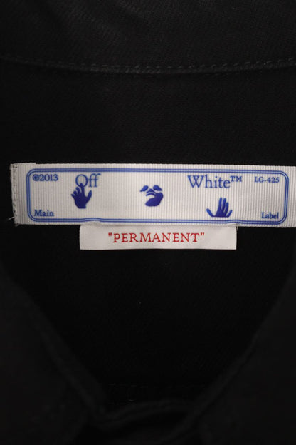 OFF-WHITE Single Arrow Denim Long Sleeve Shirt Black Size L