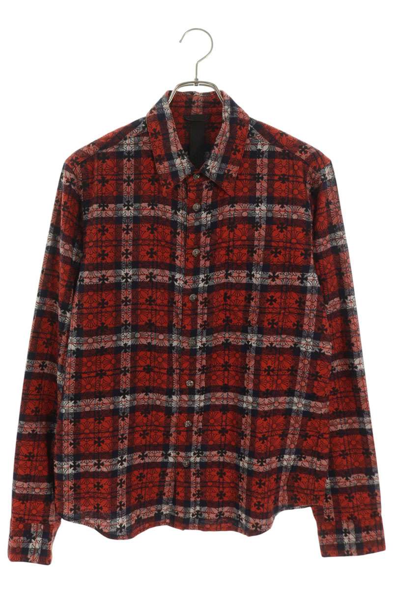 Chrome Hearts LOOSEENDS Long Sleeve Cross Patch Long Sleeve Shirt Size M