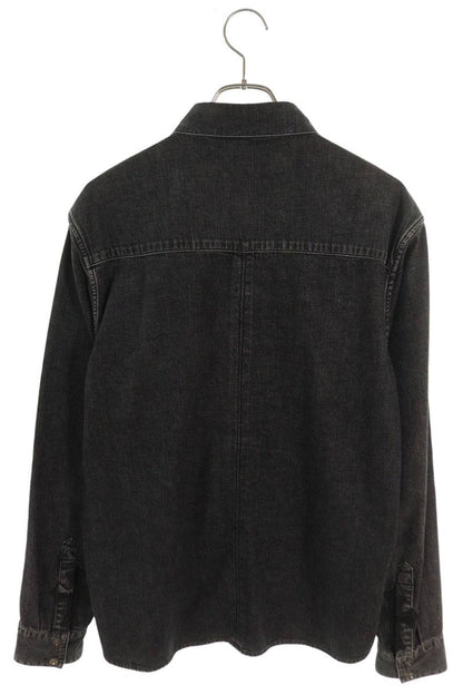 Chrome Hearts LOOSEENDS Denim Long Sleeve Cross Patch Shirt Size L