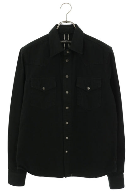 Chrome Hearts DENIM WESTERN Crossball Denim Shirt Size SM