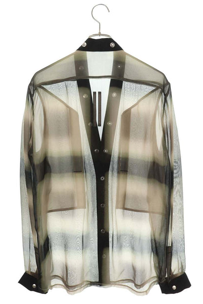 Rick Owens Fog Pocket Silk Larry Long Sleeve Shirt Size 46