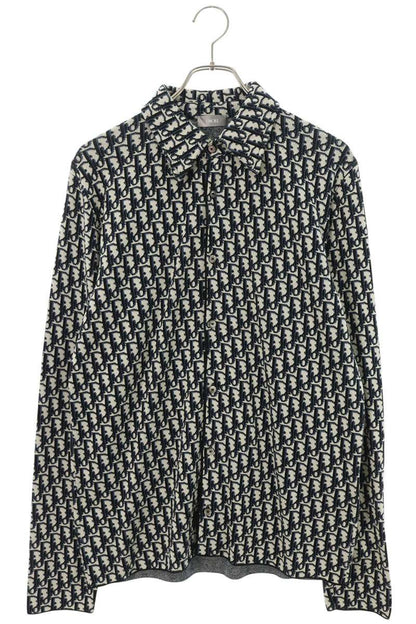 DIOR Oblique Pattern Cotton Knit Sweater Size XS
