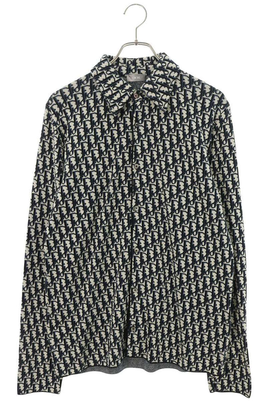 DIOR Oblique Pattern Cotton Knit Sweater Size XS