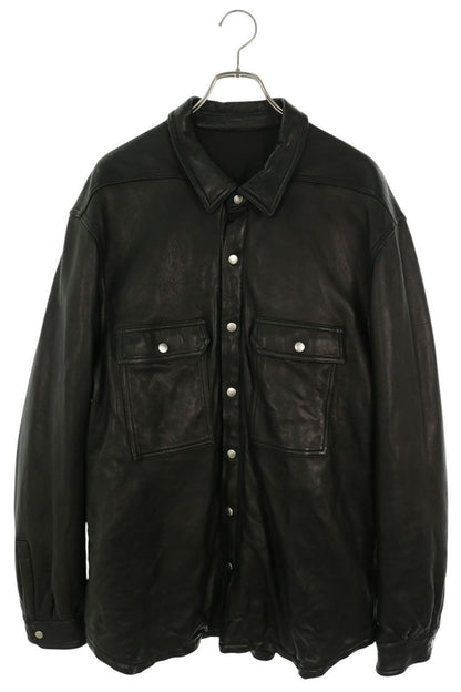 Rick Owens RU02C7729-LNV Padded Outershirt Black Shirt Size 56