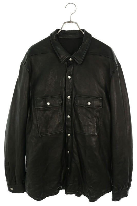 Rick Owens RU02C7729-LNV Padded Outershirt Black Shirt Size 56