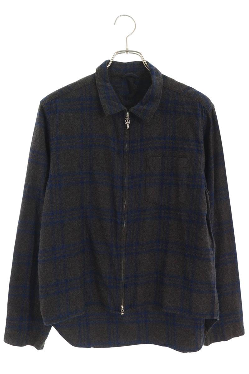 Chrome Hearts Y NOT HEYWOOD Plaid Dagger Zip Shirt Size M