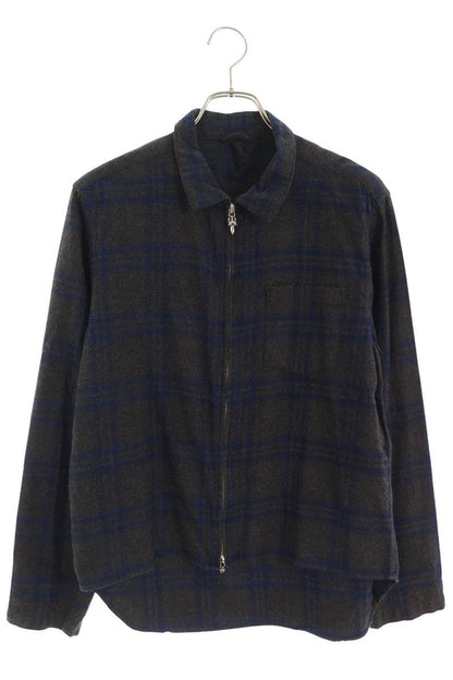 Chrome Hearts Y NOT HEYWOOD Plaid Dagger Zip Shirt Size M