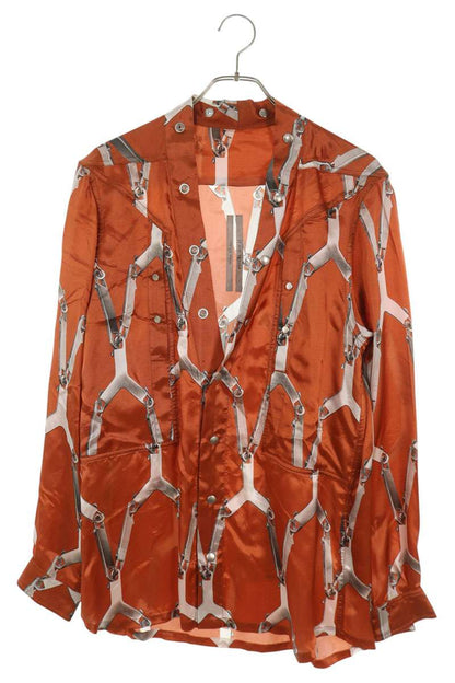 Rick Owens Multi Fog Pocket Rally Long Sleeve Shirt Size 38