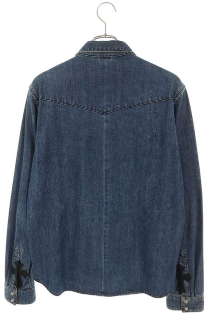 Chrome Hearts Denim Western Cross Patch Button Shirt Size L