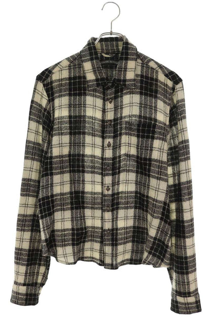 Chrome Hearts BS Flare Wool Check Long Sleeve Shirt Size SM