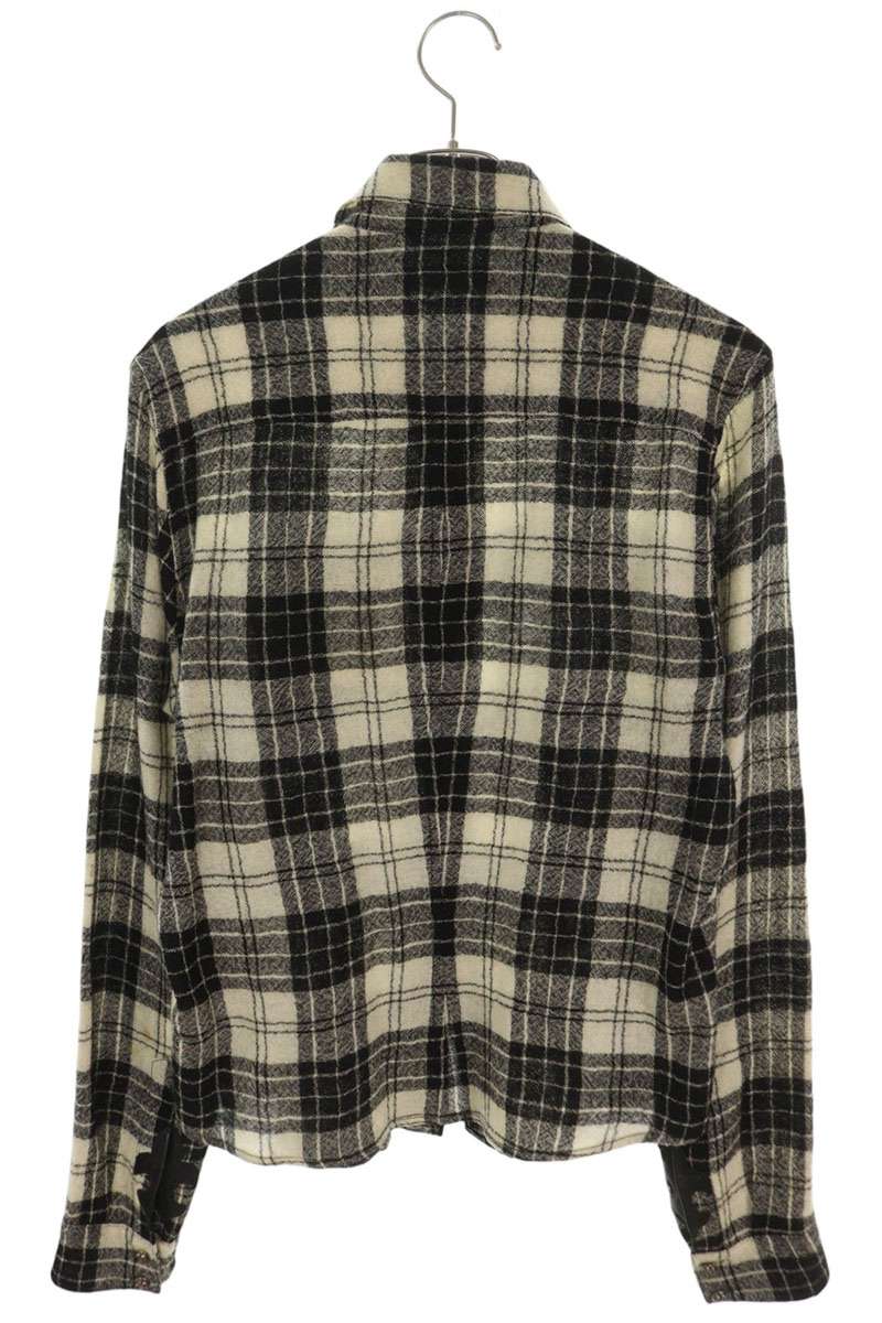 Chrome Hearts BS Flare Wool Check Long Sleeve Shirt Size SM