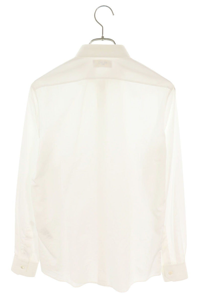 CELINE Cotton Button-Down Long Sleeve Shirt White Size 37