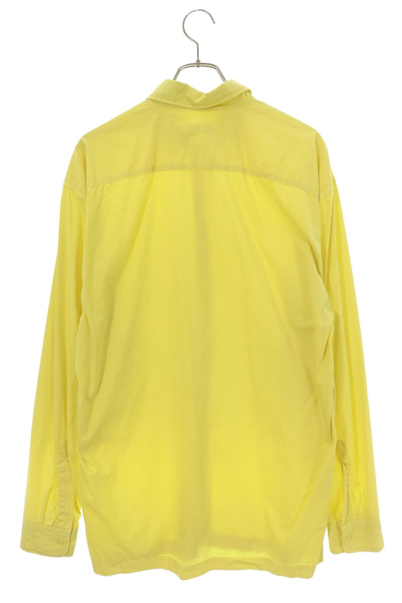 DRIES VAN NOTEN Yellow Cotton Blend Long Sleeve Shirt Size S