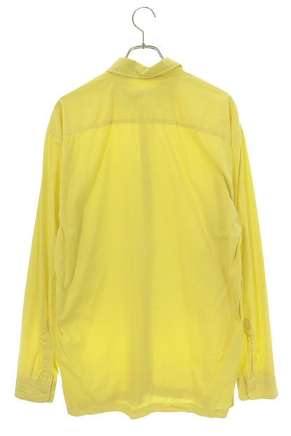 DRIES VAN NOTEN Yellow Cotton Blend Long Sleeve Shirt Size S