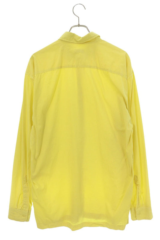 DRIES VAN NOTEN Yellow Cotton Blend Long Sleeve Shirt Size S