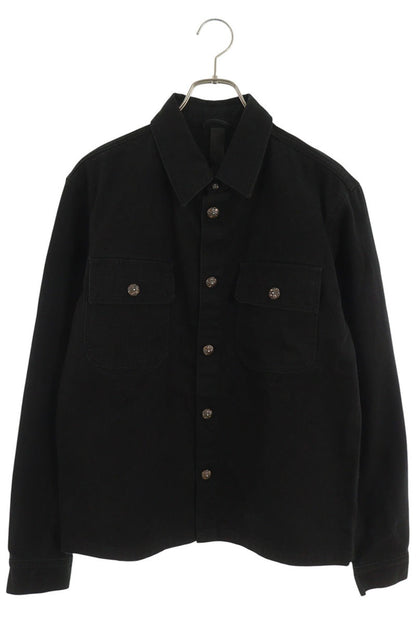 Chrome Hearts WORK DOG Cross Ball Button Denim Shirt Size M