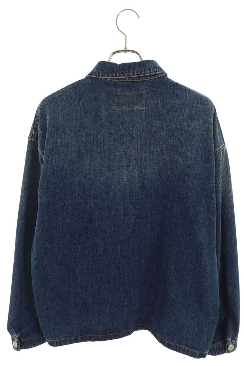 PRADA Triangle Logo Denim Shirt Indigo Size L