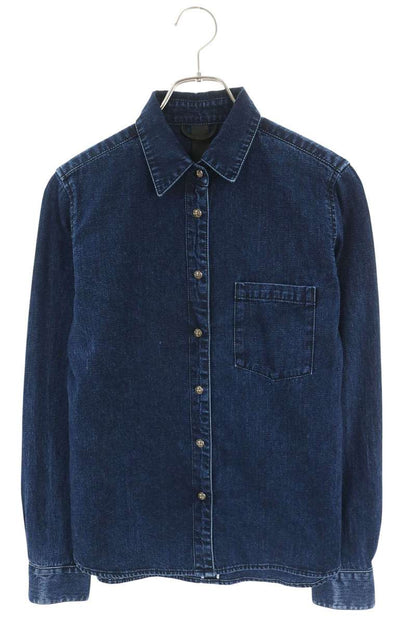Chrome Hearts LOOSEENDS Long Sleeve Cross Patch Denim Shirt Size M