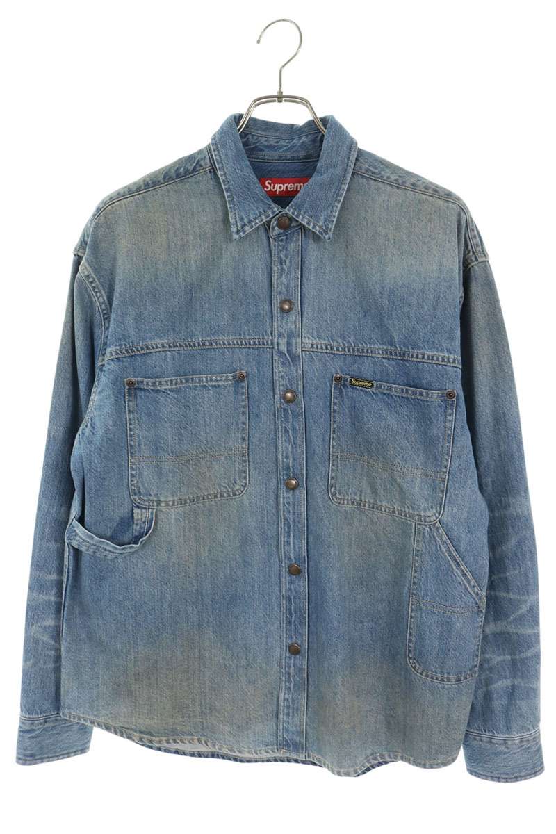 SUPREME 26SS Worn Snap Painter Shirt Size S