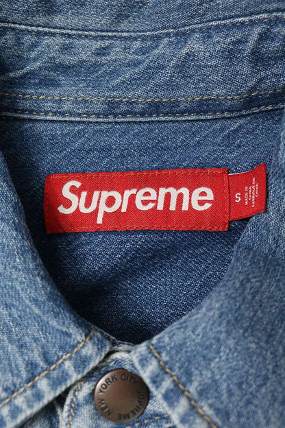 SUPREME 26SS Worn Snap Painter Shirt Size S