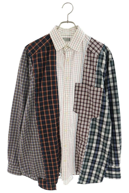 kolor BEACON 20SS Multi Patchwork Check Long Sleeve Shirt Size 2