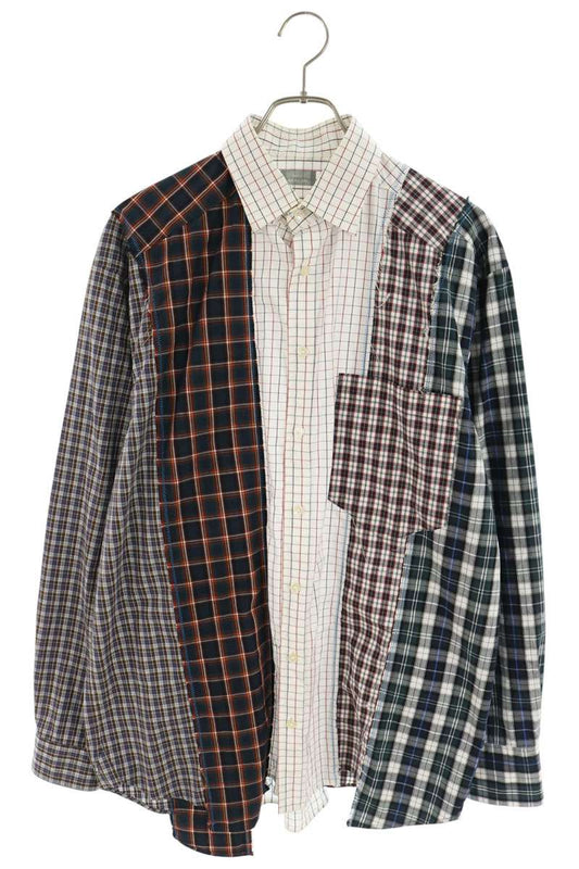 kolor BEACON 20SS Multi Patchwork Check Long Sleeve Shirt Size 2