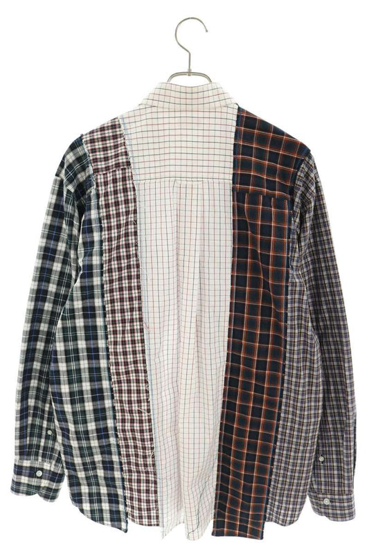 kolor BEACON 20SS Multi Patchwork Check Long Sleeve Shirt Size 2