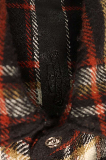 Chrome Hearts WORK DOG Cross Button Check Long Sleeve Shirt Size S