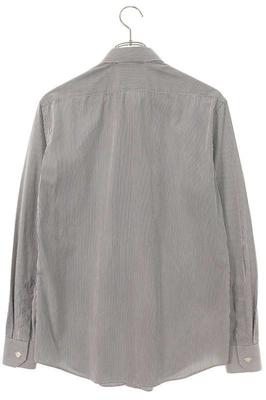 CELINE Stripe Cotton Long Sleeve Shirt Navy/White Size 37