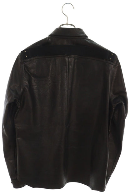 Rick Owens FW20 Calf Leather Outer Shirt Black Size 46