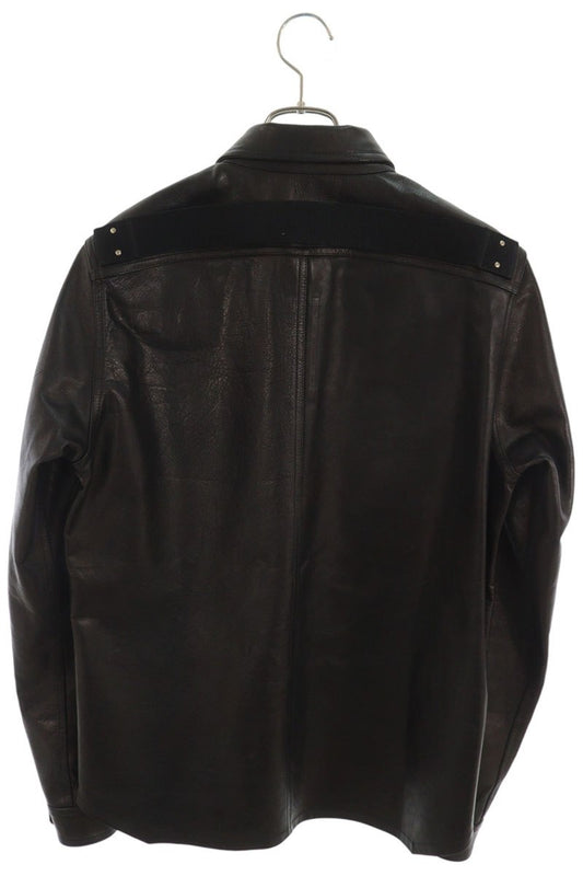 Rick Owens FW20 Calf Leather Outer Shirt Black Size 46