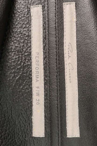 Rick Owens FW20 Calf Leather Outer Shirt Black Size 46