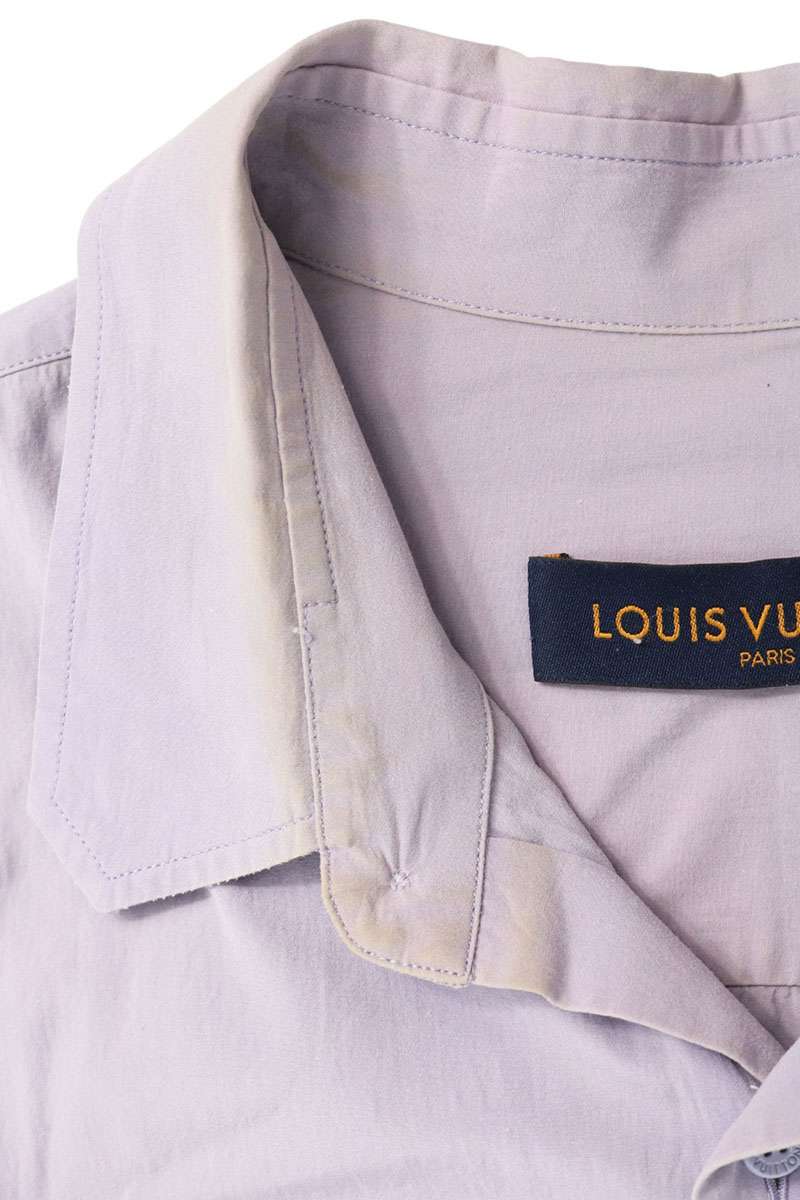 LOUISVUITTON 20SS Front Pocket Cotton Shirt Purple Size M