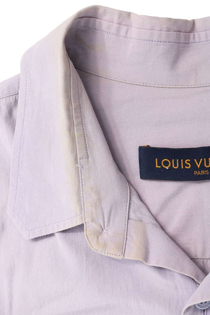 LOUISVUITTON 20SS Front Pocket Cotton Shirt Purple Size M