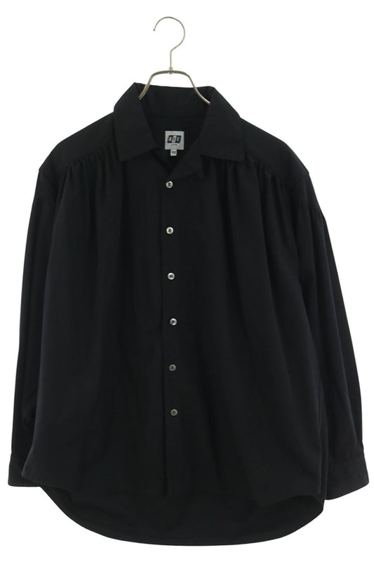 AiE Pleated Design Long Sleeve Shirt Blue Size XS