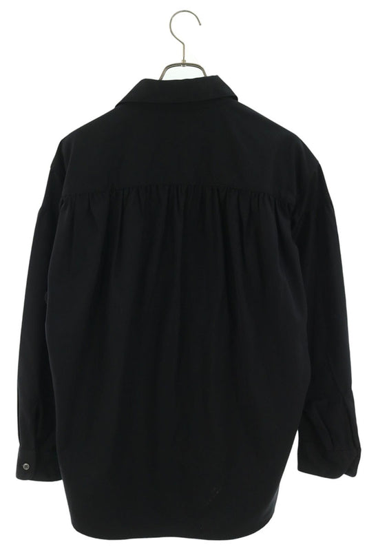 AiE Pleated Design Long Sleeve Shirt Blue Size XS