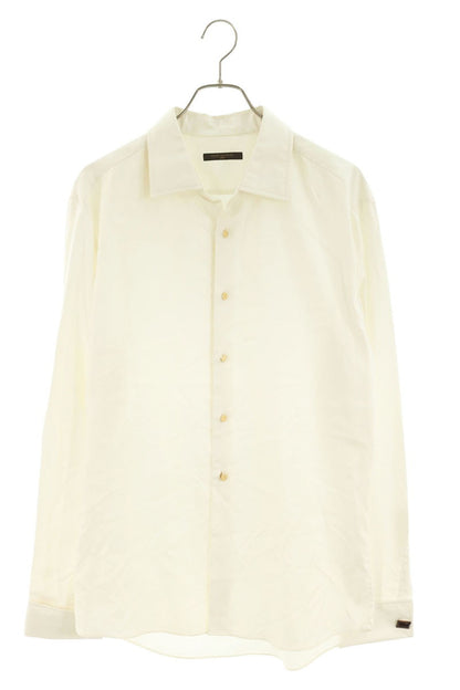 LOUISVUITTON Cufflink Cotton Silk Long Shirt Multi Size 41