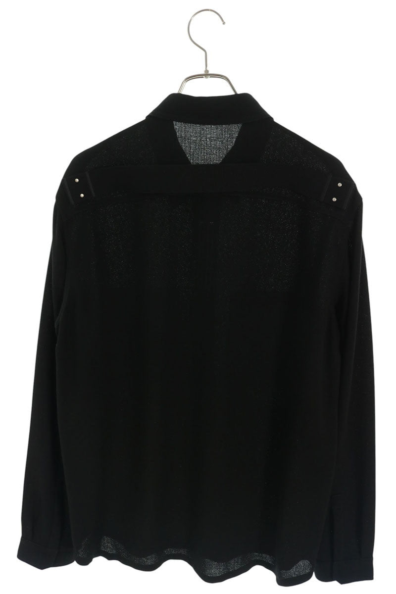 Rick Owens Wool Outer Long Sleeve Shirt Black Size 50