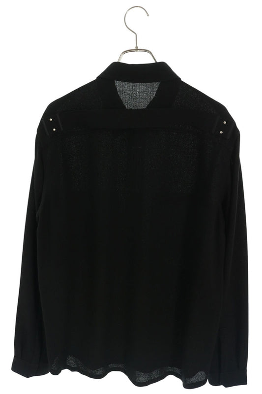 Rick Owens Wool Outer Long Sleeve Shirt Black Size 50