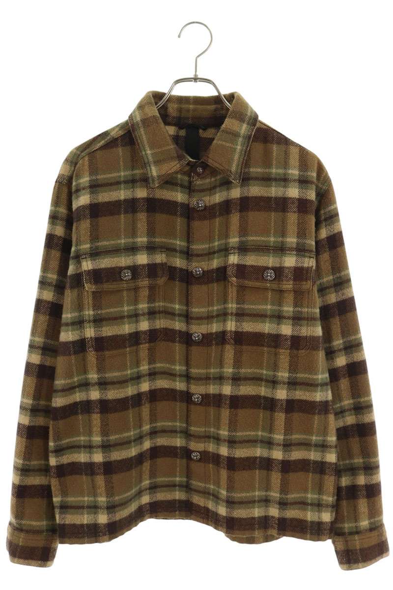 Chrome Hearts WORK DOG Plaid Flannel Shirt Multi Size L