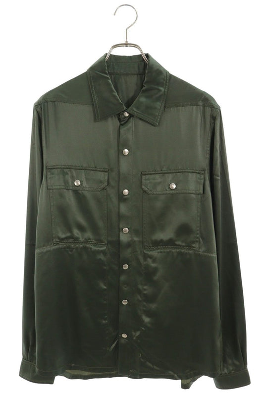 Rick Owens Back Belt Outer Shirt Green Size 38