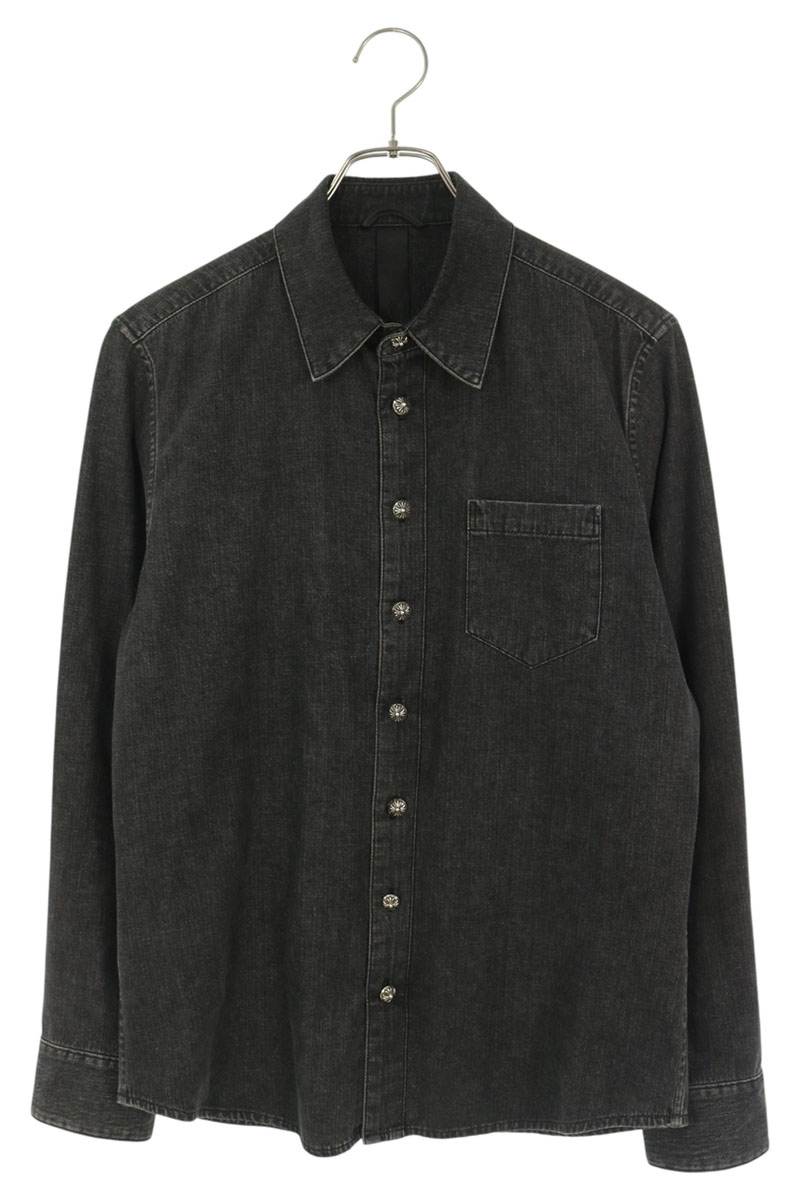 Chrome Hearts Denim Cross Button Long Sleeve Shirt Multi Size S