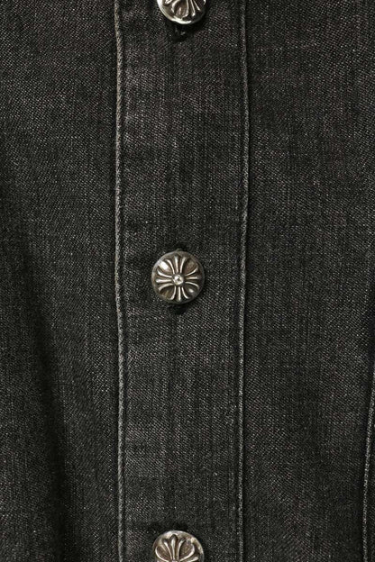 Chrome Hearts Denim Cross Button Long Sleeve Shirt Multi Size S