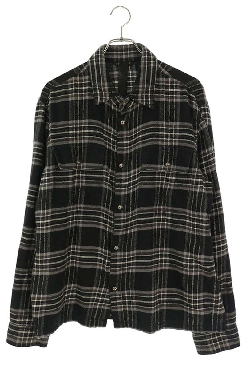 Chrome Hearts WORK DOG Plaid Flannel Shirt Size L