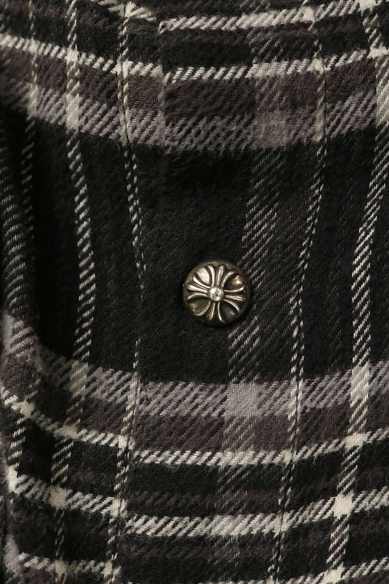Chrome Hearts WORK DOG Plaid Flannel Shirt Size L
