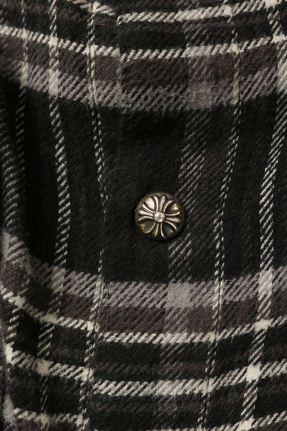 Chrome Hearts WORK DOG Plaid Flannel Shirt Size L