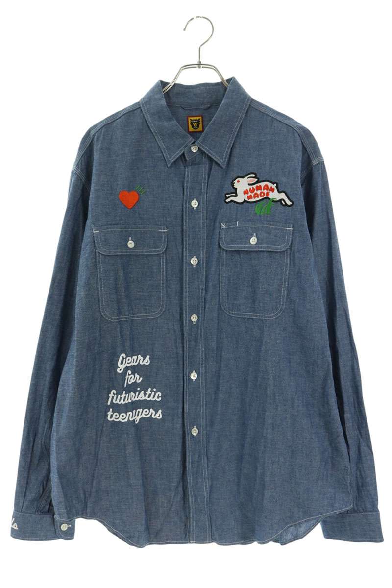 HUMAN MADE 22AW Chambray Shirt Blue Size XL