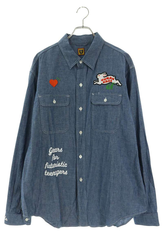 HUMAN MADE 22AW Chambray Shirt Blue Size XL
